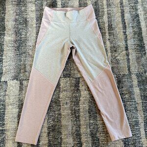 Outdoor Voices Warmup 3/4 Leggings - Pink and White - Sz S